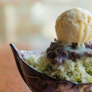 Bông tuyết đá với kem